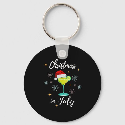 Christmas In July Tail Santa Hat Summer Women Men  Sleutelhanger (Voorkant)