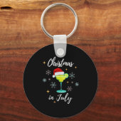 Christmas In July Tail Santa Hat Summer Women Men  Sleutelhanger (Voorkant)
