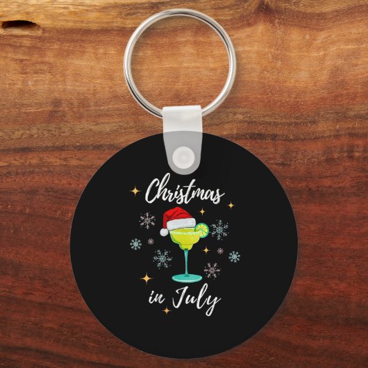 Christmas In July Tail Santa Hat Summer Women Men  Sleutelhanger (Voorkant)