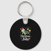 Christmas In July Turtle Summer Xmas Tortoise Wome Sleutelhanger (Voorkant)