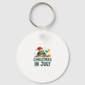 Christmas In July Turtle Summer Xmas Tortoise Wome Sleutelhanger (Voorkant)