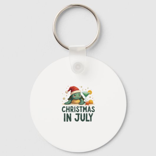 Christmas In July Turtle Summer Xmas Tortoise Wome Sleutelhanger (Voorkant)
