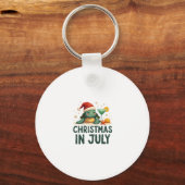 Christmas In July Turtle Summer Xmas Tortoise Wome Sleutelhanger (Voorkant)
