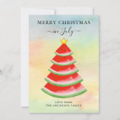 Christmas in July Watermelon  Feestdagenkaart (Voorkant)