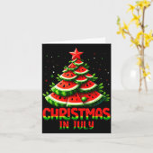 Christmas In July Watermelon Tree Summer Mens Wome Kaart (Gele Bloem)