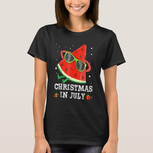 Christmas In July Watermelon Xmas Tree Summer Men  T-shirt (Voorkant)