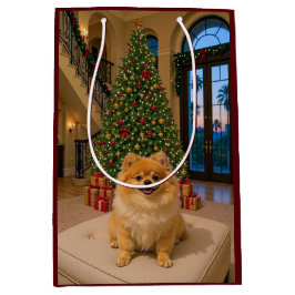 Christmas In L.A. Pomeranian Holiday  Medium Cadeauzakje