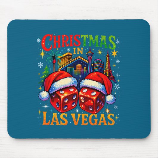Christmas In Las Vegas Funny Holiday Design Long S Muismat (Voorkant)