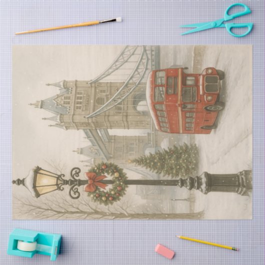 Christmas in London Gift for Traveler | Holiday Tissuepapier (Craft)