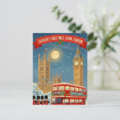 Christmas in London Greeting Card Briefkaart (Staand voorkant)