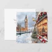 Christmas In London Holiday Card Feestdagenkaart (Voorkant / Achterkant)