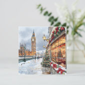 Christmas In London Holiday Card Feestdagenkaart (Staand voorkant)