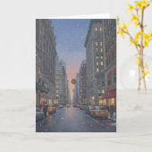 Christmas In New York Card Kaart (Gele Bloem)