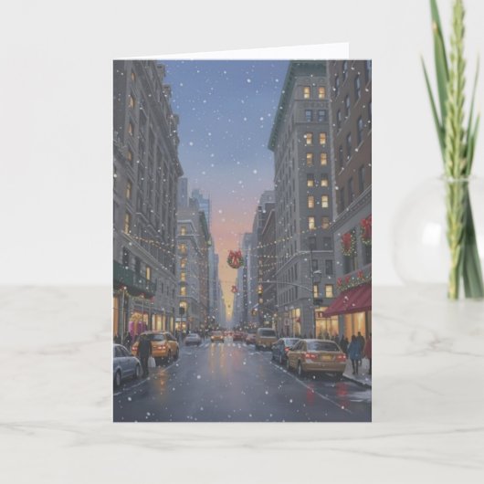 Christmas In New York Card Kaart (Voorkant)