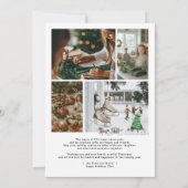Christmas in New York Watercolor Photo Card Feestdagenkaart (Achterkant)