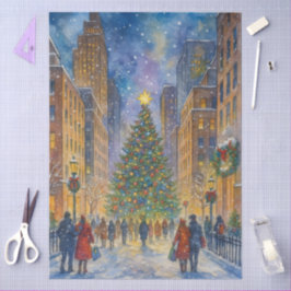 Christmas in New York – Winter City Scene  Tissuepapier