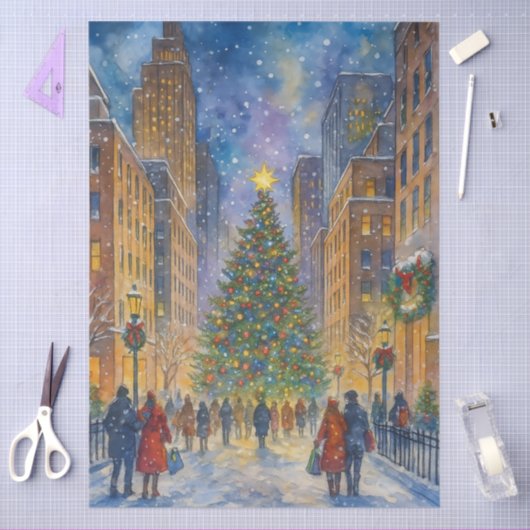 Christmas in New York – Winter City Scene  Tissuepapier (Craft)