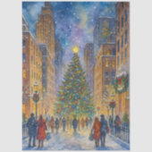 Christmas in New York – Winter City Scene  Tissuepapier (Voorkant)