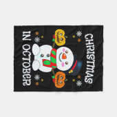 Christmas In October Halloween Snowman Pumpkin Kid Fleece Deken (Voorkant (Horizontaal))