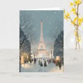 Christmas In Paris Card Kaart (Gele Bloem)