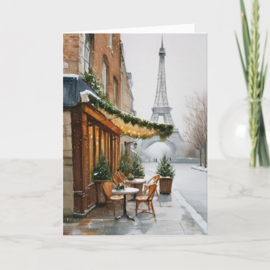 Christmas In Paris Card Kaart (Voorkant)
