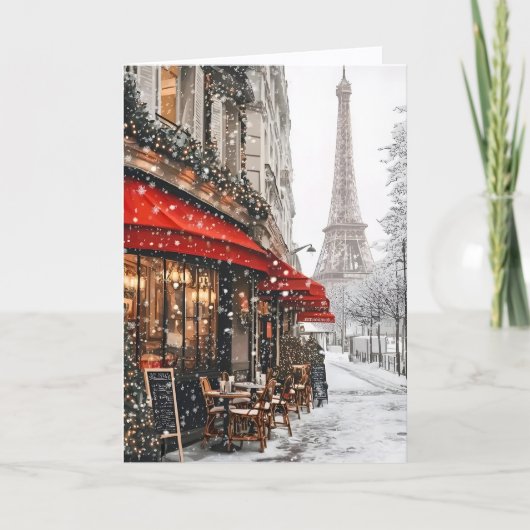 Christmas In Paris Card Kaart (Voorkant)