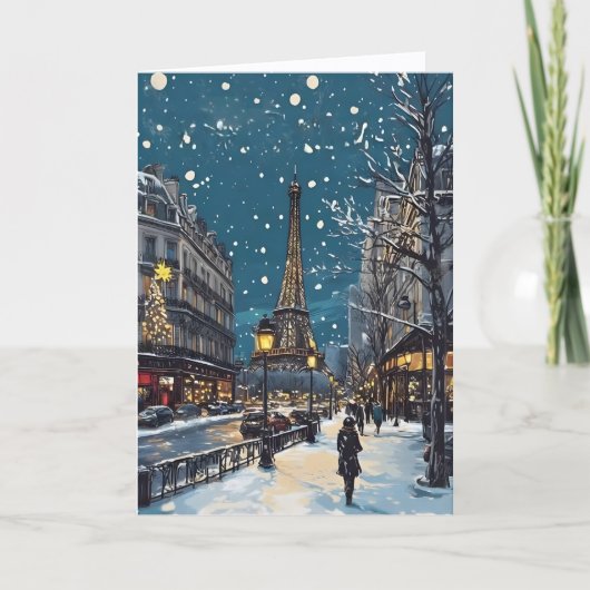 Christmas In Paris Card Kaart (Voorkant)
