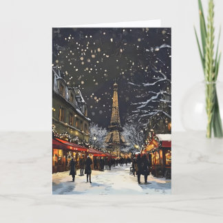 Christmas In Paris Card Kaart