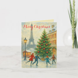 Christmas in Paris Eiffel Tower Winter Personalize