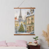 Christmas in Paris Wall Tapestry – Watercolor Hangend Wandkleed (Slaapkamer)