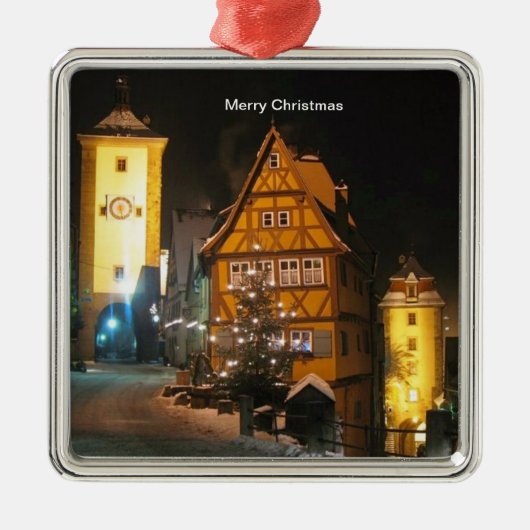 CHRISTMAS in ROTHENBURG GERMANY Metalen Ornament (Voorkant)