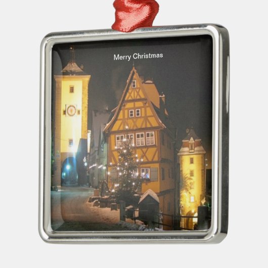 CHRISTMAS in ROTHENBURG GERMANY Metalen Ornament (Links)