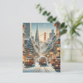Christmas in San Francisco – Golden Gate Briefkaart (Staand voorkant)