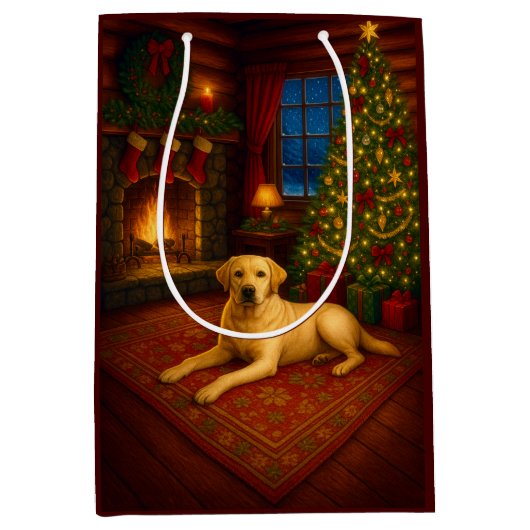 Christmas In Tennessee Labrador Holiday  Medium Cadeauzakje (Voorkant)