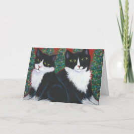 CHRISTMAS IN ZWARTE EN WITTE FEESTDAGEN KAART