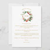 Christmas Initials Floral 2 Photos Collage Fancy Save The Date (Achterkant)