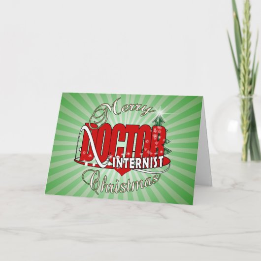 CHRISTMAS INTERNIST FEESTDAGEN KAART (Voorkant)
