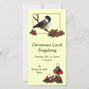 CHRISTMAS-INVITATIE: Chickade: Carol Sing