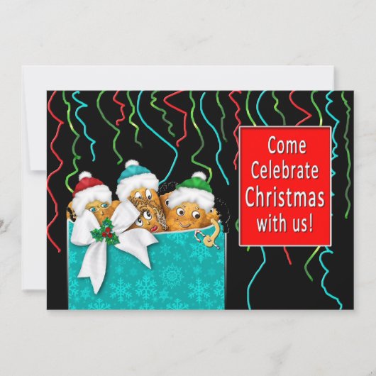 CHRISTMAS-INVITATIE - COLLECTIE MET POTATOFAMILIE KAART (Voorkant)