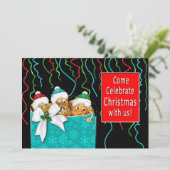 CHRISTMAS-INVITATIE - COLLECTIE MET POTATOFAMILIE KAART (Staand voorkant)