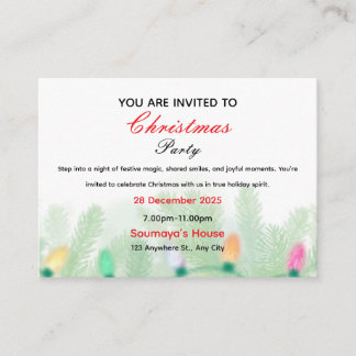 Christmas invitation  informatiekaartje