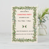 Christmas Invitation  Kaart (Staand voorkant)