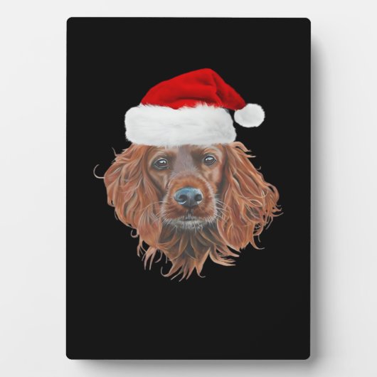 Christmas Irish Setter Classic T-Shirt Fotoplaat (voorkant)