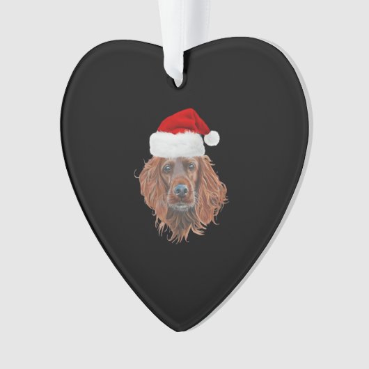 Christmas Irish Setter Classic T-Shirt Ornament (voorkant)