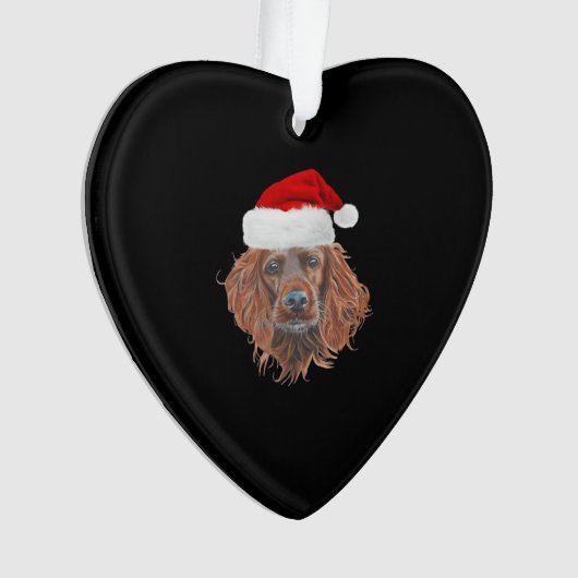 Christmas Irish Setter Classic T-Shirt Ornament (voorkant)