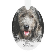 Christmas Irish Wolfhound Acryl Ornament