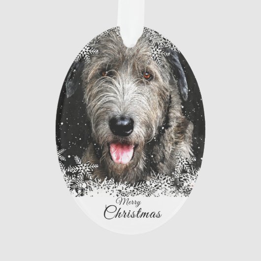 Christmas Irish Wolfhound Acryl Ornament (achterkant)