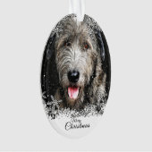 Christmas Irish Wolfhound Acryl Ornament (voorkant)