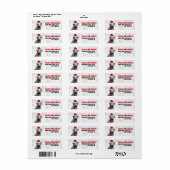 Christmas Irish Wolfhound Dog Holiday Address Etiket (Full Sheet)