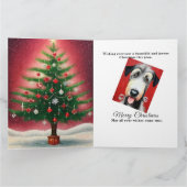 Christmas Irish Wolfhound Kaart (Binnen)